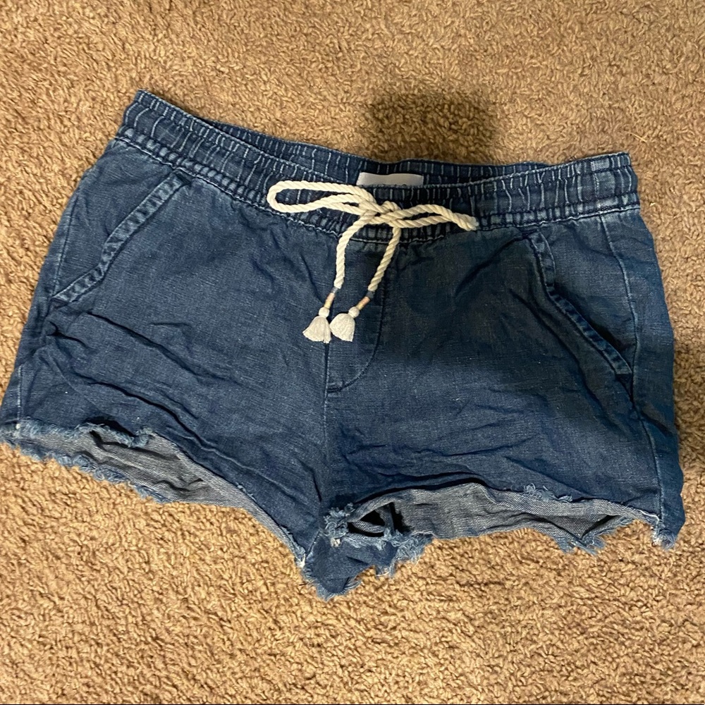 Loft pull on denim shorts